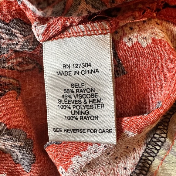 John Mark orange and black tunic Blouse with Relaxed Fit size Large - Picture 14 of 14